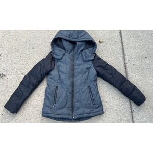 Women's Gray & Black Metaphor Quilted Jacket Size S